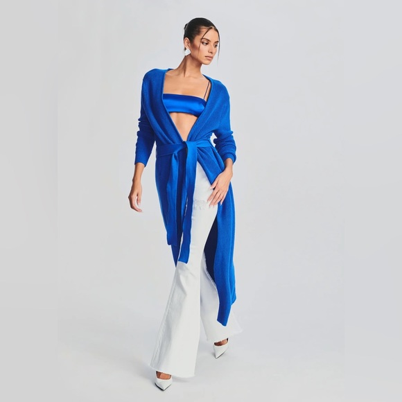 SER.O.YA KAMILA KNIT Duster CARDIGAN XS Royal Blue - Picture 1 of 9